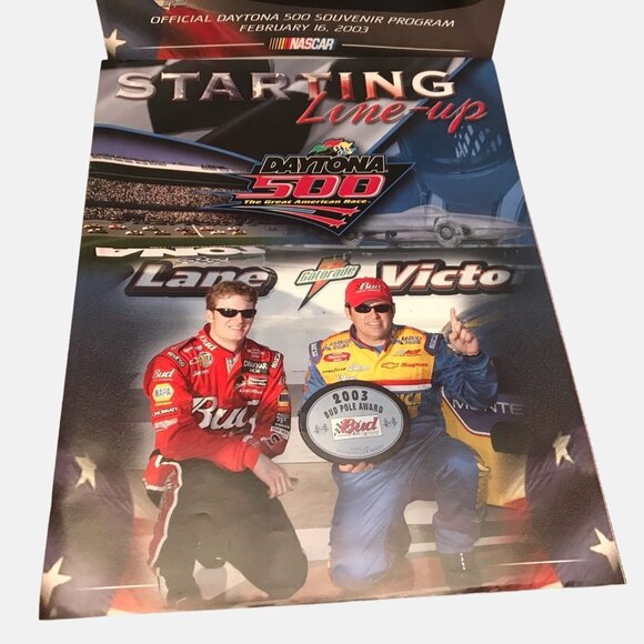 Daytona 500 2003 Race Program + Lineup - Dale Earnhardt Jr & Jeff Green on Cover - Picture 3 of 7